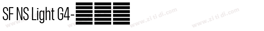 SF NS Light G4字体转换